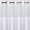 Registry Hook-Free Checkered Windowed Shower Curtain, 71" x 77"