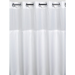 Registry Waffle Weave Hook-Free Shower Curtain, White, 71" W x 74" L